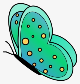 Butterflygreen Clip Arts - Flying Butterfly Cartoon Drawing, HD Png Download, Free Download