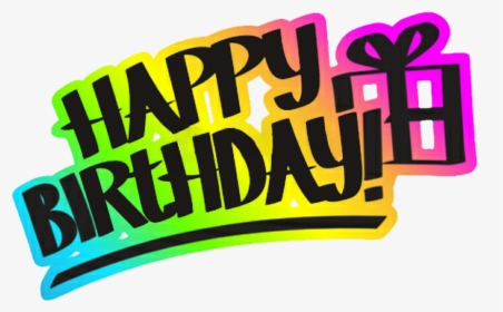 #colorful #happybirthday #birthday #rainbow #gift #neon - Graphic Design, HD Png Download, Free Download