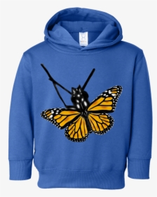 Monarch Butterfly Cartoon Printed Toddler Fleece Hoodie - Angangueo, HD Png Download, Free Download