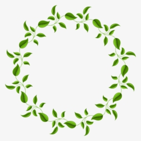 Leaves Frame Circleframe Border Ftestickers - Leaf Pattern Leaf Clipart, HD Png Download, Free Download