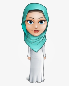 Woman Clipart Hijab - Arab Girl Clipart, HD Png Download, Free Download