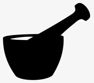 Mortar And Pestle Silhouette 2 Clip Arts - Mortar And Pestle Clip Art, HD Png Download, Free Download