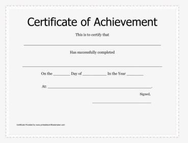 Large Size Of Certificate Of Achievement Free Template - Design, HD Png Download, Free Download