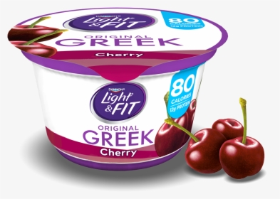 Cherry Greek Yogurt - Dannon Light And Fit Greek Yogurt, HD Png Download, Free Download