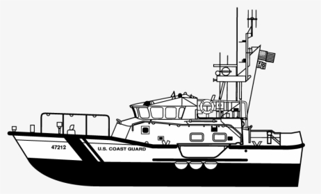 Uscg 47 Motor Life Boat - Coast Guard Boat Silhouette, HD Png Download, Free Download