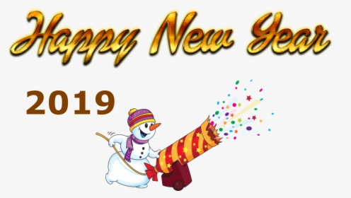 Happy New Year 2019 Png Free Image Download - Cartoon, Transparent Png, Free Download