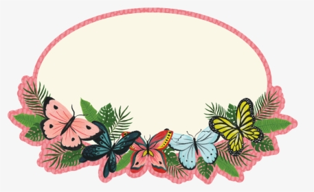 Butterfly Frame Print & Cut File - Butterfly Frame Clip Art, HD Png Download, Free Download