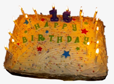 #15 #birthday #cake #candles #celebrate #funfetti - Birthday Cake, HD Png Download, Free Download