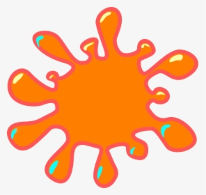 Orange Colour Splash Clipart - Splash Clip Art, HD Png Download, Free Download