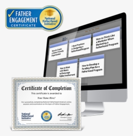 Father Engagement Certificate™ [online Training] - 24 7 Dad Certificate Completion, HD Png Download, Free Download