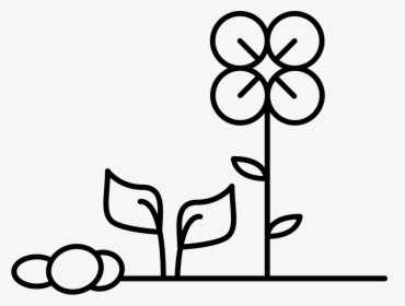 Flowers And Plants On Soil - Plants Flower Icon Png, Transparent Png, Free Download