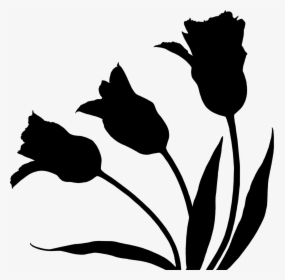 Tulip Clip Art Plant Stem Leaf Silhouette - Rose, HD Png Download, Free Download