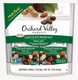 Chocolate Raisin Nut Trail Mix - Orchard Valley Harvest Chocolate Raisin Nut Trail Mix, HD Png Download, Free Download