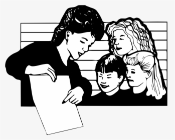 Teacher Png Clipart - Teacher Teaching Students Clipart Black And White, Transparent Png, Free Download