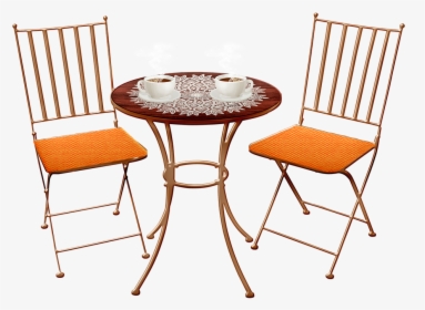 Outdoor Table And Chairs, Patio Furniture, Umbrella - Transparent Background Cafe Table Clipart, HD Png Download, Free Download