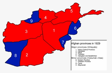 Provinces Of Afghanistan In 1929 - Bamyan Province Afghanistan Map, HD Png Download, Free Download
