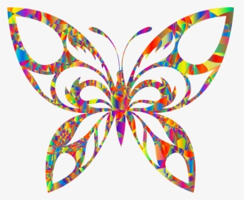 Butterfly Silhouette Drawing - Butterfly And Flower Silhouette, HD Png Download, Free Download