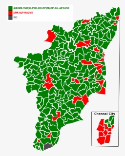 2001 Tamil Nadu Legislative Election Map - Tamil Nadu Next Election Date, HD Png Download, Free Download
