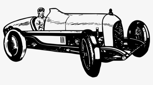Car Clipart Three Wheel Line Vintage - Vintage Racing Car Silhouettes, HD Png Download, Free Download