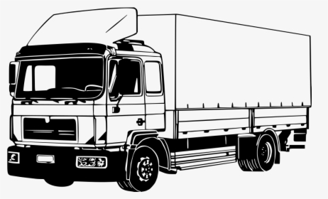 Lorry Clipart Png , Transparent Cartoons - Heavy Truck Clipart Black And White, Png Download, Free Download