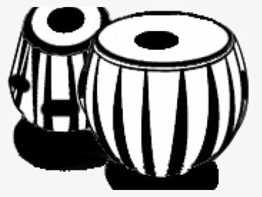Tabla Clipart Transparent - Black And White Image Of Tabla, HD Png Download, Free Download