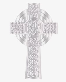 Silver Celtic Cross 2 Clip Arts - Transparent Silver Cross Clipart, HD Png Download, Free Download