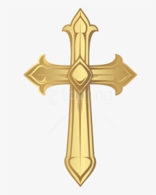 Free Png Download Cross Transparent Png Images Background - Baptism Gold Cross Clipart, Png Download, Free Download