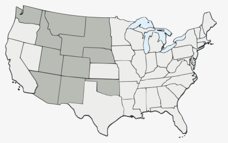 Blank Map Of The United States Png - Us Map Outline Png, Transparent Png, Free Download