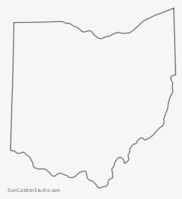 Free Ohio Outline Thin Border, Cricut Design Or Silhouette - Line Art, HD Png Download, Free Download