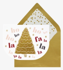 Ho Ho Ho Fa La La Card - Christmas Tree, HD Png Download, Free Download