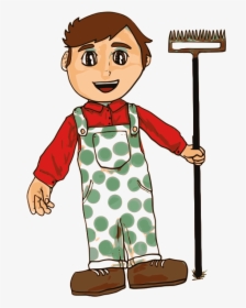 Farmer Boy 1 25 Magnet Cute Farming Clipart , Png Download - Farm Boy Clipart, Transparent Png, Free Download