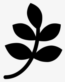 Branch With Leaves Black Shape - Leaves Silhouette, HD Png Download, Free Download