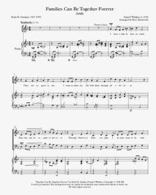 Sheet Music Picture - Families Can Be Together Forever Easy Guitar, HD Png Download, Free Download