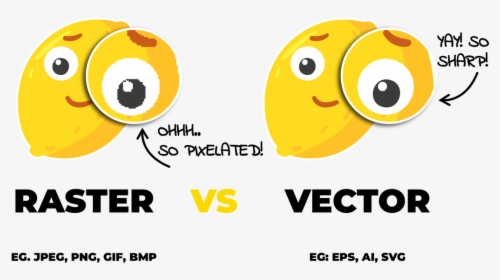 Raster Vs Vector Graphics - Smiley, HD Png Download, Free Download