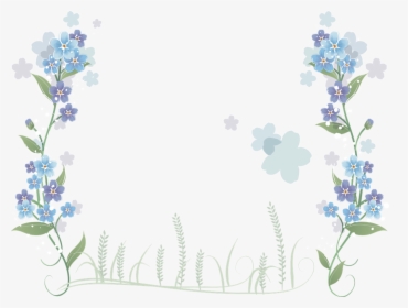 You Might Also Like - Clipart Blue Floral Border, HD Png Download, Free Download
