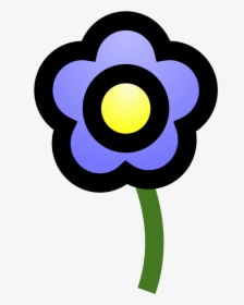 Blue Flower Clipart, Vector Clip Art Online, Royalty - 藍 花 卡通, HD Png Download, Free Download