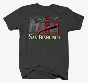 City By The Bay San Francisco Red Bridge Seagulls Usa - Dope Tech Shirt, HD Png Download, Free Download