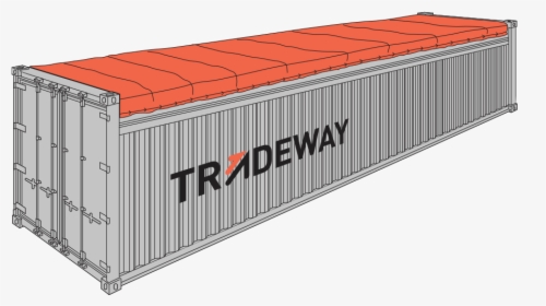 40 Ft Open Top Shipping Container - Container, HD Png Download, Free Download