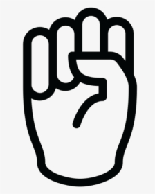 Clenched Fist1600 - Transparent Background Fingers Crossed Icon, HD Png Download, Free Download