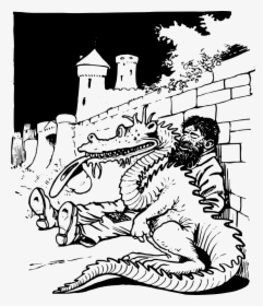 Homeless Man And Dragon - Clip Art, HD Png Download, Free Download