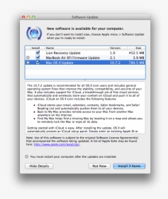 Mac Os X Lion - Software Mac Os X Lion 10.7 5 Update, HD Png Download, Free Download