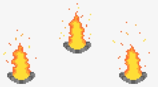 Pixel Art Fire Sprite, HD Png Download, Free Download