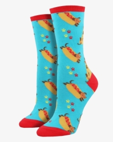 Weiner Dog Socks - Milk And Cookies Socks, HD Png Download, Free Download