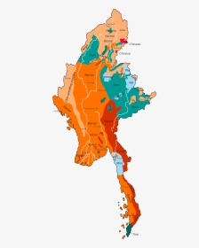Burma Ethnic Groups Map, HD Png Download, Free Download