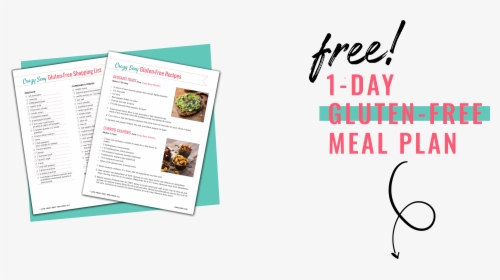 Free 1-day Gluten Free Meal Plan - Graphic Design, HD Png Download, Free Download