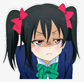 Angry Anime Png -angry Sticker - Love Live Nico Face, Transparent Png, Free Download