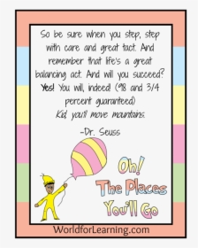 Printable Dr Seuss Oh The Places You Ll Go, HD Png Download, Free Download