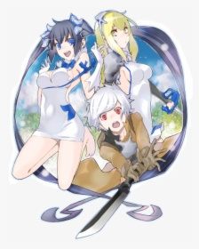 Hestia, Aiz And Bell - アニメ ダンジョン に 出会い を 求める, HD Png Download, Free Download