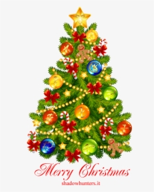 Buone Vacanze Shadowhunters - Christmas Tree Decorated Clip Art, HD Png Download, Free Download