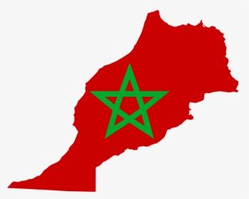 The Land Of Mint Tea - Morocco Flag Country Outline, HD Png Download, Free Download